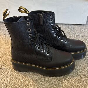 Dr. Martens Jadon Black Combat Boots with Platform Sole